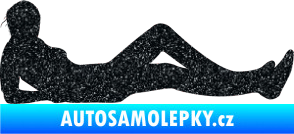 Samolepka Erotická žena 045 pravá Ultra Metalic černá