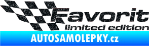 Samolepka Favorit limited edition levá Ultra Metalic černá