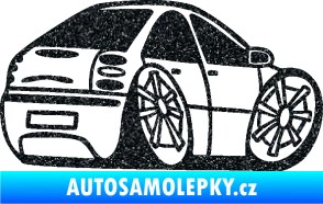 Samolepka Fiat Bravo karikatura pravá Ultra Metalic černá