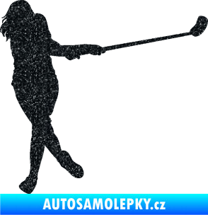 Samolepka Florbal 006 pravá  Ultra Metalic černá