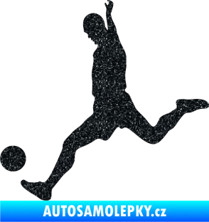 Samolepka Fotbalista 023 levá Ultra Metalic černá