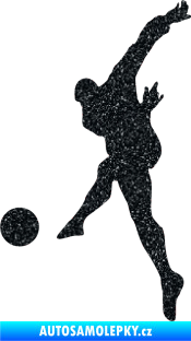 Samolepka Fotbalista 034 levá Ultra Metalic černá