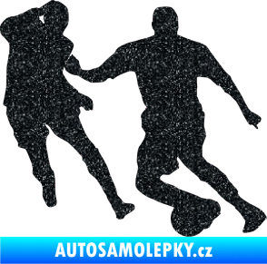 Samolepka Fotbalista 045 pravá Ultra Metalic černá