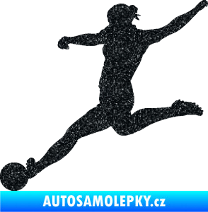 Samolepka Fotbalistka 002 levá Ultra Metalic černá