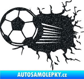 Samolepka Fotbalový míč 005 levá Ultra Metalic černá