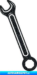Samolepka Francouzský klíč levá Ultra Metalic černá