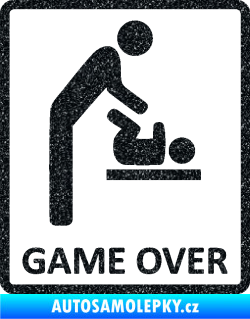 Samolepka Game over varianta baby Ultra Metalic černá