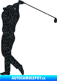 Samolepka Golfista 004 levá Ultra Metalic černá