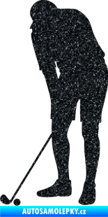 Samolepka Golfista 007 levá Ultra Metalic černá