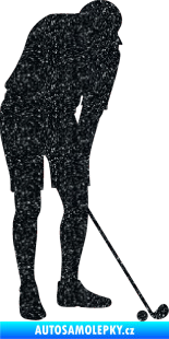 Samolepka Golfista 007 pravá Ultra Metalic černá