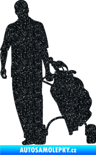 Samolepka Golfista 009 levá Ultra Metalic černá
