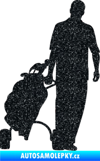 Samolepka Golfista 009 pravá Ultra Metalic černá