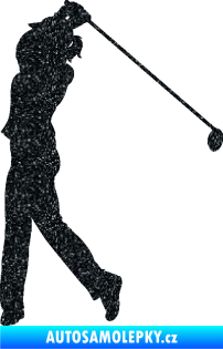 Samolepka Golfistka 013 levá Ultra Metalic černá