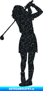 Samolepka Golfistka 014 levá Ultra Metalic černá