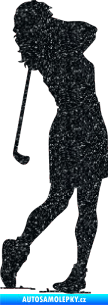 Samolepka Golfistka 015 levá Ultra Metalic černá
