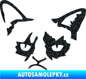 Samolepka Grumpy cat 001 levá Ultra Metalic černá
