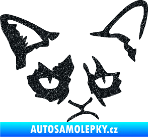Samolepka Grumpy cat 001 pravá Ultra Metalic černá