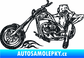 Samolepka Harley 001 levá Ultra Metalic černá