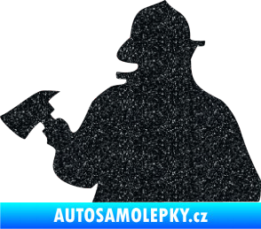 Samolepka Hasič 004 levá Ultra Metalic černá
