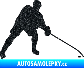 Samolepka Hokejista 002 pravá Ultra Metalic černá