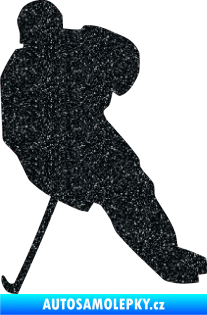 Samolepka Hokejista 003 levá Ultra Metalic černá