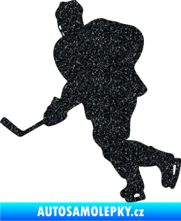 Samolepka Hokejista 009 levá Ultra Metalic černá