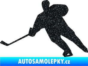 Samolepka Hokejista 014 levá Ultra Metalic černá