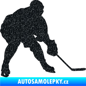 Samolepka Hokejista 016 pravá Ultra Metalic černá