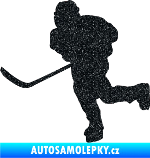 Samolepka Hokejista 017 levá Ultra Metalic černá