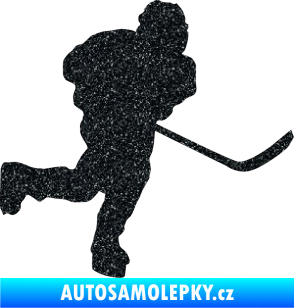 Samolepka Hokejista 017 pravá Ultra Metalic černá