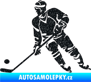 Samolepka Hokejista 027 levá Ultra Metalic černá