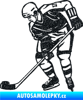 Samolepka Hokejista 029 levá Ultra Metalic černá