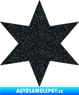 Samolepka Hvězda 002 Ultra Metalic černá