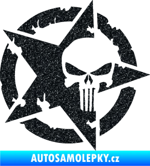 Samolepka Hvězda army 004 Punisher Ultra Metalic černá
