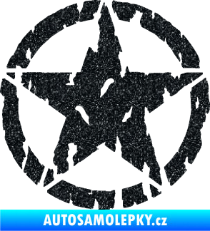 Samolepka Hvězda Army 010 potrhaná Ultra Metalic černá