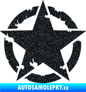 Samolepka Hvězda US Army 003 narušená Ultra Metalic černá