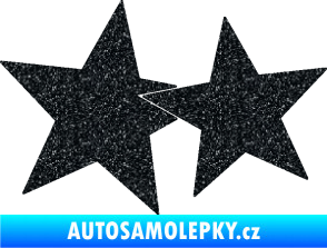 Samolepka Hvězdy 002 levá spojené Ultra Metalic černá