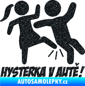 Samolepka Hysterka v autě pravá Ultra Metalic černá