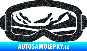 Samolepka I love snow brýle pravá Ultra Metalic černá