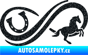 Samolepka Infinity 005 pravá koník s podkovou Ultra Metalic černá