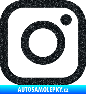 Samolepka Instagram logo Ultra Metalic černá