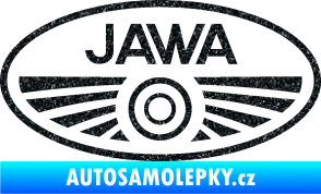 Samolepka Jawa logo Ultra Metalic černá