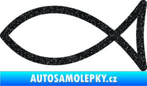 Samolepka Jesus rybička 006 křesťanský symbol Ultra Metalic černá
