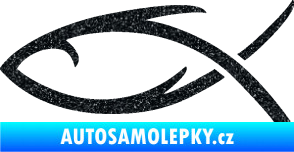 Samolepka Jesus rybička 008 Ultra Metalic černá