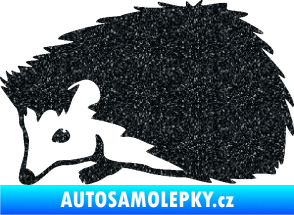 Samolepka Ježek 002 levá Ultra Metalic černá