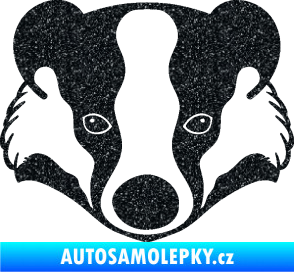 Samolepka Jezevec 001  Ultra Metalic černá