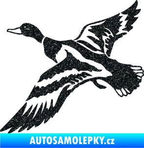 Samolepka Kachna divoká 001 levá kačer Ultra Metalic černá