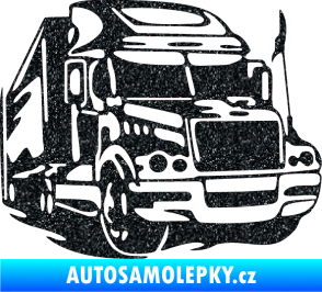 Samolepka Kamion 002 pravá nákladní auto Ultra Metalic černá