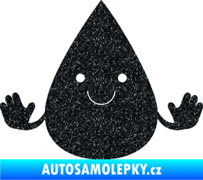 Samolepka Kapka 001 veselá Ultra Metalic černá