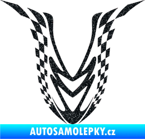 Samolepka Kapota 006 šachovnice Ultra Metalic černá